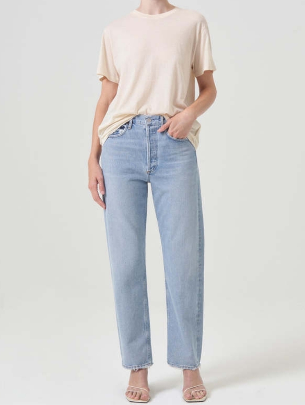 AGOLDE 90s Womens Loose Fit Jeans in Snapshot/Light-Blue Straight-Leg Size 26 - Picture 14 of 15